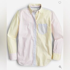 J. Crew Classic-fit cotton poplin shirt in cocktail stripe pastel 37143